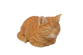 HI-LINE front view of orange tabby statue showing lifelike details and cozy accent
