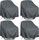 HI···YOUR COVER front view of four chair covers showing full set protection