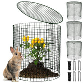 Hiboom assembled cage front view showing secure plant protection and clear coverage