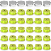 Hiboom front packaging showing 30 trimmer lines and 6 cap covers, ready for long-term use