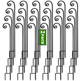 Hicarer front view of 24-pack shepherd hooks showing quantity and classic look