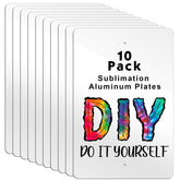 Hicarer front view of white aluminum sign pack showing clean printable surface and benefit of ready-to-design