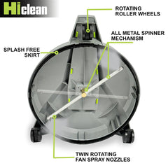 Hiclean HiMobility three wheels close-up for smooth maneuverability