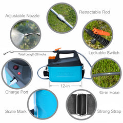 HIFAY ES4 retractable wand extended to reach high or distant plants benefit