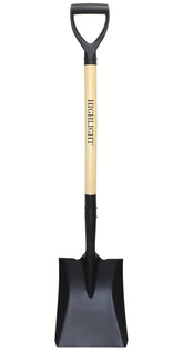 HIGHLIGHT shovel front view showing full 41-inch tool and square blade for efficient scoops