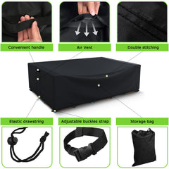 HIGHTQURO cord lock and side buckle securing cover in wind
