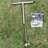 HiHydro front view of stainless steel soil probe showing full length and finish for durable sampling