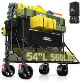 HIKEMOON front view of collapsed wagon showing compact storage benefit