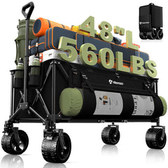 HIKEMOON wagon front view showing large cargo area and benefits of capacity