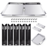 Hiorucet front view of replacement drip tray and five heat plates showing complete kit benefits