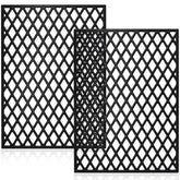 Hiorucet front view of cast iron grates showing fit and durable finish