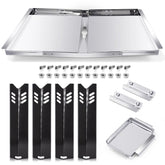 Hiorucet front view of grease tray and heat plates, shows full replacement benefits