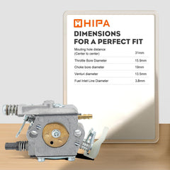 Hipa air filter top view showing clean filtration to protect the engine