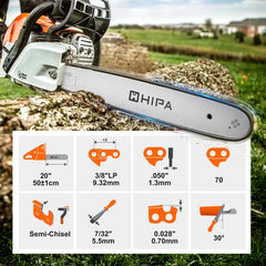 Hipa close-up of full-chisel cutter teeth delivering aggressive, consistent wood cutting