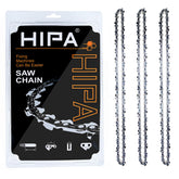 Hipa front packaging showing three 20-inch chains and included specs for quick replacement