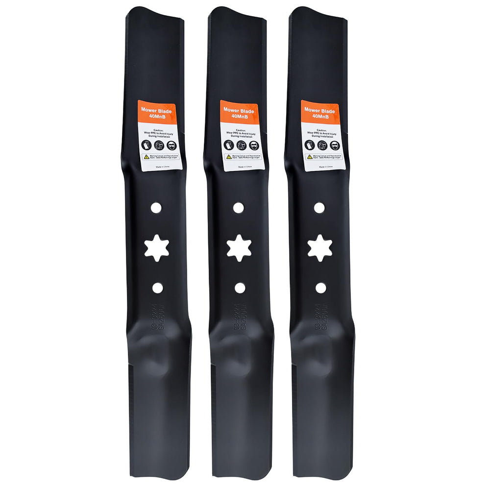 Hipa front view of 3-pack blades showing compatibility and benefit of full set replacement