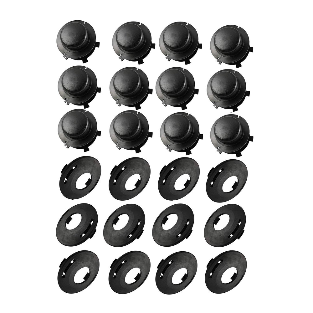 Hippotech front pack showing 12 spools and 12 caps for easy bulk replacement
