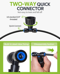HIRALIY two-way connector and stake demonstrating multi-run split capability