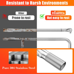Hisencn straight pipe detail highlighting sturdy 304 stainless construction