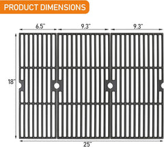 Hisencn cast-iron cooking grates texture close-up delivering excellent heat retention