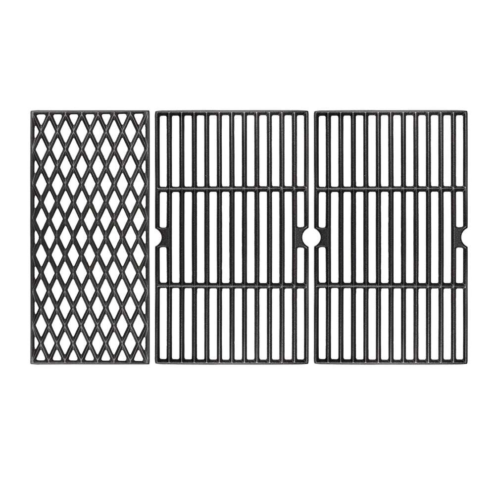 Hisencn front view cast iron grate showing fit and sturdy construction for reliable grilling