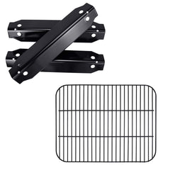 Hisencn front view of heat plates and cooking grates showing full replacement set and compatibility benefit