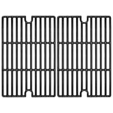 Hisencn front view of two cast iron grates showing sturdy build and even heat distribution