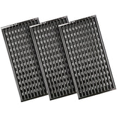 Hisencn front view of three packaged porcelain steel emitter grates showing size and fit benefit