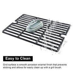 Hisencn grates installed in a 24-inch grill for improved searing and consistent cooking