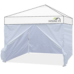 Hisinly front view of sidewalls attached showing privacy and shelter benefit