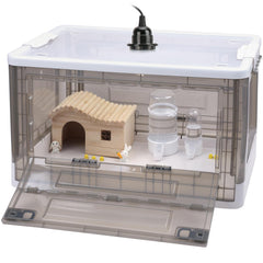 HKDQ transparent panel close-up for stress-free chick observation and quick checks