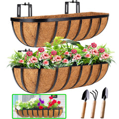HKZ front view of two 24-inch planters showing neat finish and modern look