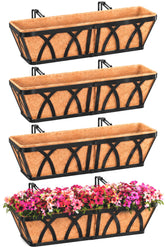 HKZ front view of 24-inch railing planter showing clean profile and curb appeal