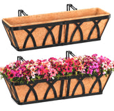 HKZ front view of two boxed planters showing compact packaging and benefit of easy setup