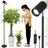 HMVPL front view of grow light stand showing sleek design and plant benefit