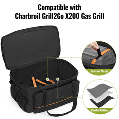 HODRANT grill case open main compartment with easy-access two-way zipper benefit