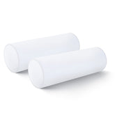 Hofdeco Premium front view of bolster pair showing full cylindrical shape and clean finish