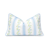 Hofdeco Premium front angled view showing baby blue floral stripe and neat finish