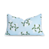 Hofdeco Premium front view of hydrangea lumbar cover shows coastal pattern and color