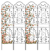 hogardeck front view of four trellis panels showing coverage and benefit of vertical support