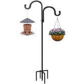 HoLarXuQ front view double shepherds hook showing dual arms and black finish benefits stability