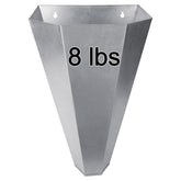 Holdly front view medium chicken cone showing secure fit and durable finish