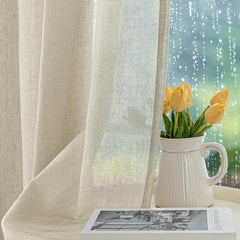 HolidayIdeas close-up of linen-blend texture showing durable weave and visual warmth
