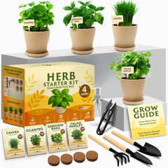 HOME GROWN front packaging showing complete indoor herb kit and gift-ready box