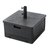 Home Zone Living front view of square umbrella base showing stability and design