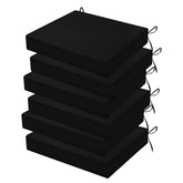 HOMELYSIAN front view of six black cushions showing neat styling and uniform comfort