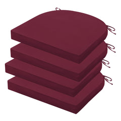 HOMELYSIAN front view of four dark red cushions showing neat fit and bold color benefit