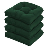 HOMELYSIAN front view of four green cushions showing coordinated set and comfort