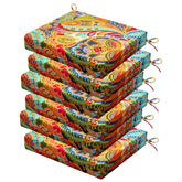 HOMELYSIAN six-piece paisley cushion set displayed front view adds pattern and comfort
