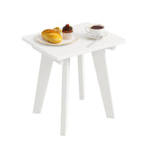 Homenjoy front view of white side table showing clean modern design and durability